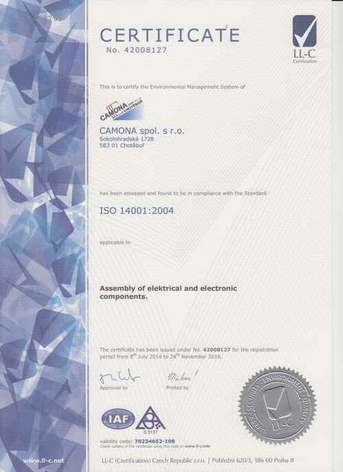CSN EN ISO 14001:2005